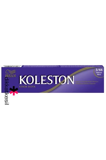 Koleston 3.66 Patlıcan Moru Renk Krem Saç Boyası Tüp 50 ml, (Wella Koleston 3/66 Numara)