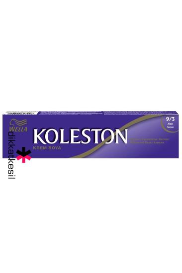 Koleston 9.3 Altın Sarısı Renk Krem Saç Boyası Tüp 50 ml, (Wella Koleston 9/3 Numara)