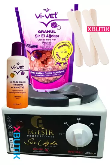 Egesir Ağda Makinesi Seti, Vi Vet Boncuk Ağda, Vivet Sir Ağda Temizleme Yağı Spatula Çeşitleri - Toptan Olunca