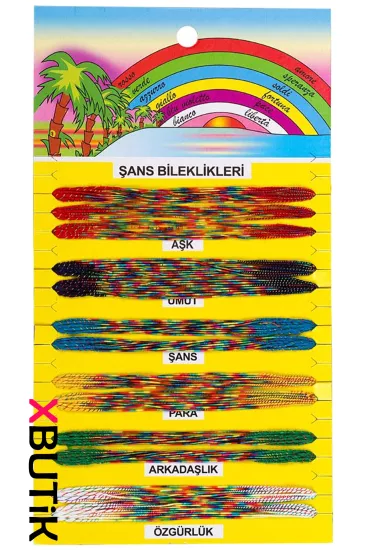 Şans Bilekliği İp, Toptan Şans İp Bileklikleri 100 lü, Bileklik Modelleri - Toptan Olunca