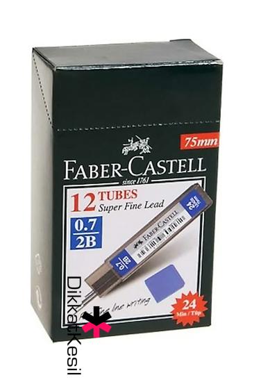 Faber Castell 0.7 Uç 75 mm 2B, Toptan Kalem ucu Çeşitleri 24 lü 12 Adet - Toptan Olunca