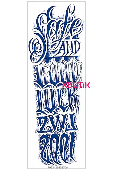 Kol Dövmesi Yazı, Geçici Kol Kaplama Dövme, 1 Ay Kalıcı Dövmeler - Toptan Olunca