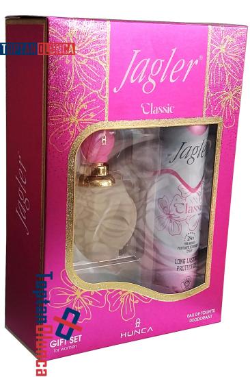 Jagler Kadın Parfüm Seti Edt 60 ml ve Deodorant 150 ml (Pembe)