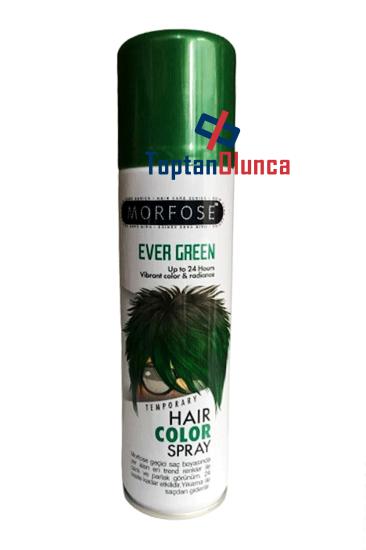 Morfose Ever Green Renkli Saç Spreyi, Yeşil Geçici Saç Boyası Saç Spreyleri