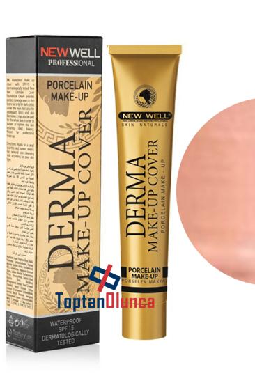 New Well Derma Makeup Cover Yoğun Kapatıcı Porselen Fondöten Bronze Rengi No 02 Makyaj Ürünleri - Toptan Olunca