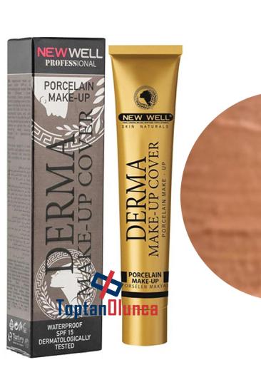 New Well Derma Makeup Cover Yoğun Kapatıcı Porselen Fondöten Platinum Rengi No 05 Fondöten Çeşitleri - Toptan Olunca