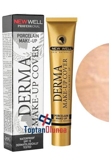 New Well Derma Makeup Cover Yoğun Kapatıcı Porselen Fondöten Silver Rengi No 03 Fondöten Çeşitleri - Toptan Olunca