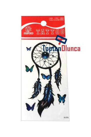 Rüya Kapanı Dövme, Düş Kapanı Küçük Geçici Dövme, Dreamcatcher Renkli Dövme Modelleri - Toptan Olunca
